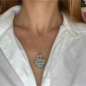 Gorgeous authentic large Tiffany & Co. Sterling Silver Heart pendant final price